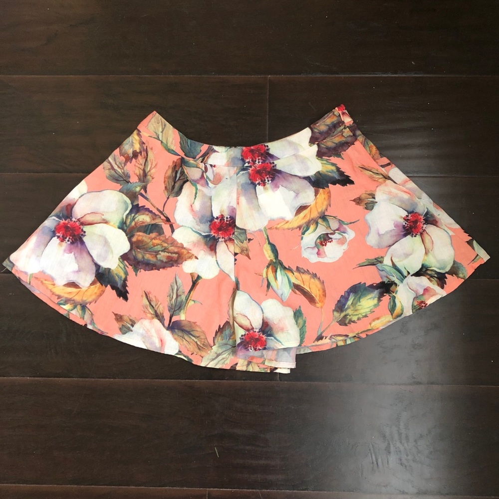 ANGL Floral Coral Shorts